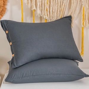Dark Grey pillow case set of 2